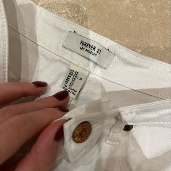 Forever 21 White Jeans - Picture 3 of 3